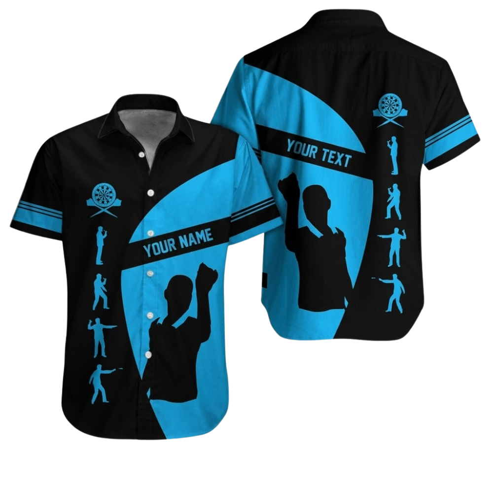 Custom Name And Text Dart Hawaiian Shirt For Men, Custom Team Darts Shirt DZ0105