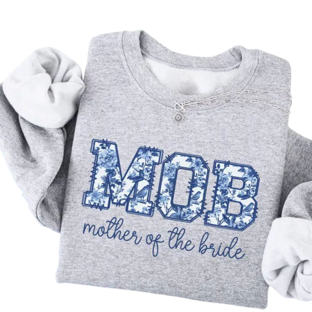 Mother Of The Bride MOB Floral Sweatshirt, Bride Mom Sweatshirts 2D0871