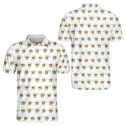 Men's Funny Beer Mug Golf Polo Shirt, Beer Golf Shirts GE0498