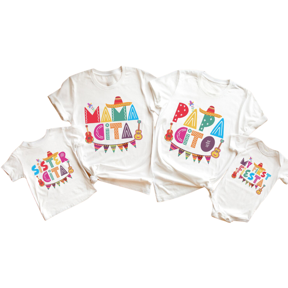 Mexican Fiesta First Birthday Matching Family T Shirt, 1st Birthday Fiesta Family Shirts ET1250