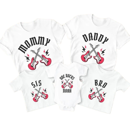 Custom Matching Rock Birthday Family T Shirts, Personalized Birthday Rocks Family Shirts ET0688