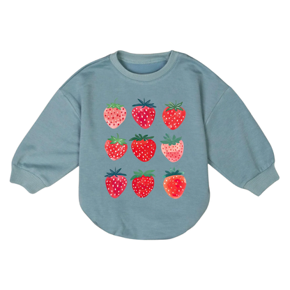 Cute Strawberry Baby Romper Sweater, Strawberry Lover Romper Sweatshirt For Baby BB0165