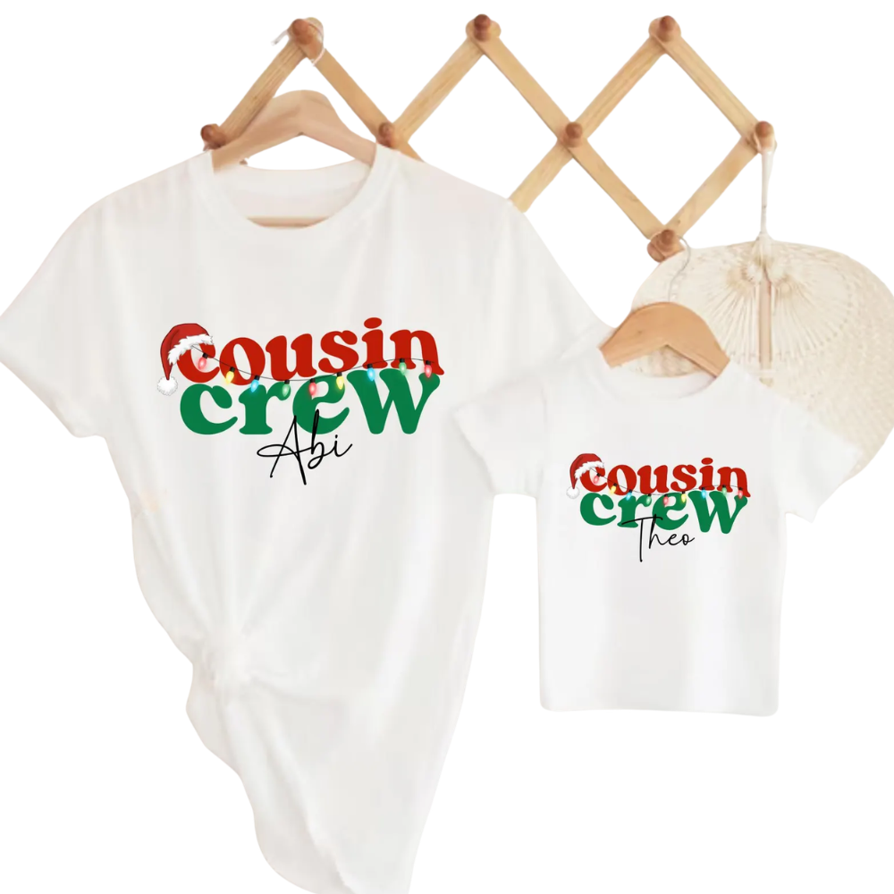 Custom Cousin Crew Christmas Matching T Shirt, Custom Christmas Cousin Shirts ET1452