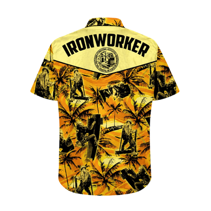 Ironworker Tropical Hawaiian Shirt For Men, Ironworker Hawaiian Shirt HE0249