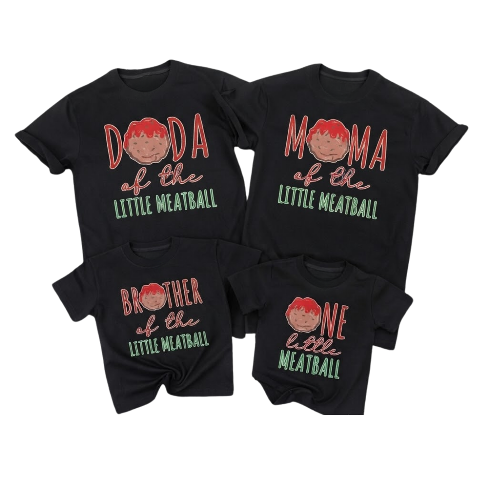 One Little Meatball Matching First Birthday Family T Shirt, 1st Birthday Meatball Family Shirts ET1584