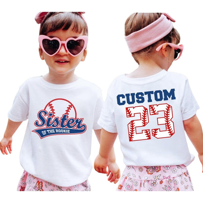Custom Rookie Of The Year Matching Family T Shirts For 1st Birthday, Custom Baseball First Birthday Matching Shirts For Family ET0399