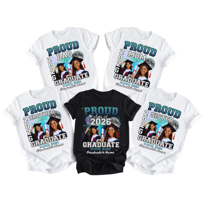Custom Photo Graduation Matching Family T Shirts, Personalized Graduation Family Shirts ET0537