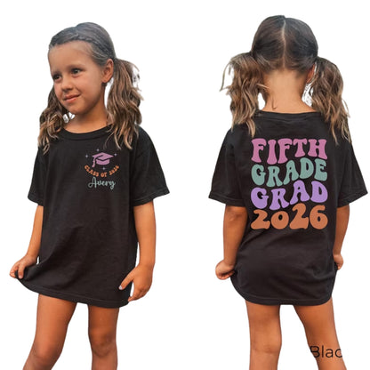 Fifth Grade Grad Custom Matching Family T Shirts, Custom 5th Graduation Family Shirts ET1114