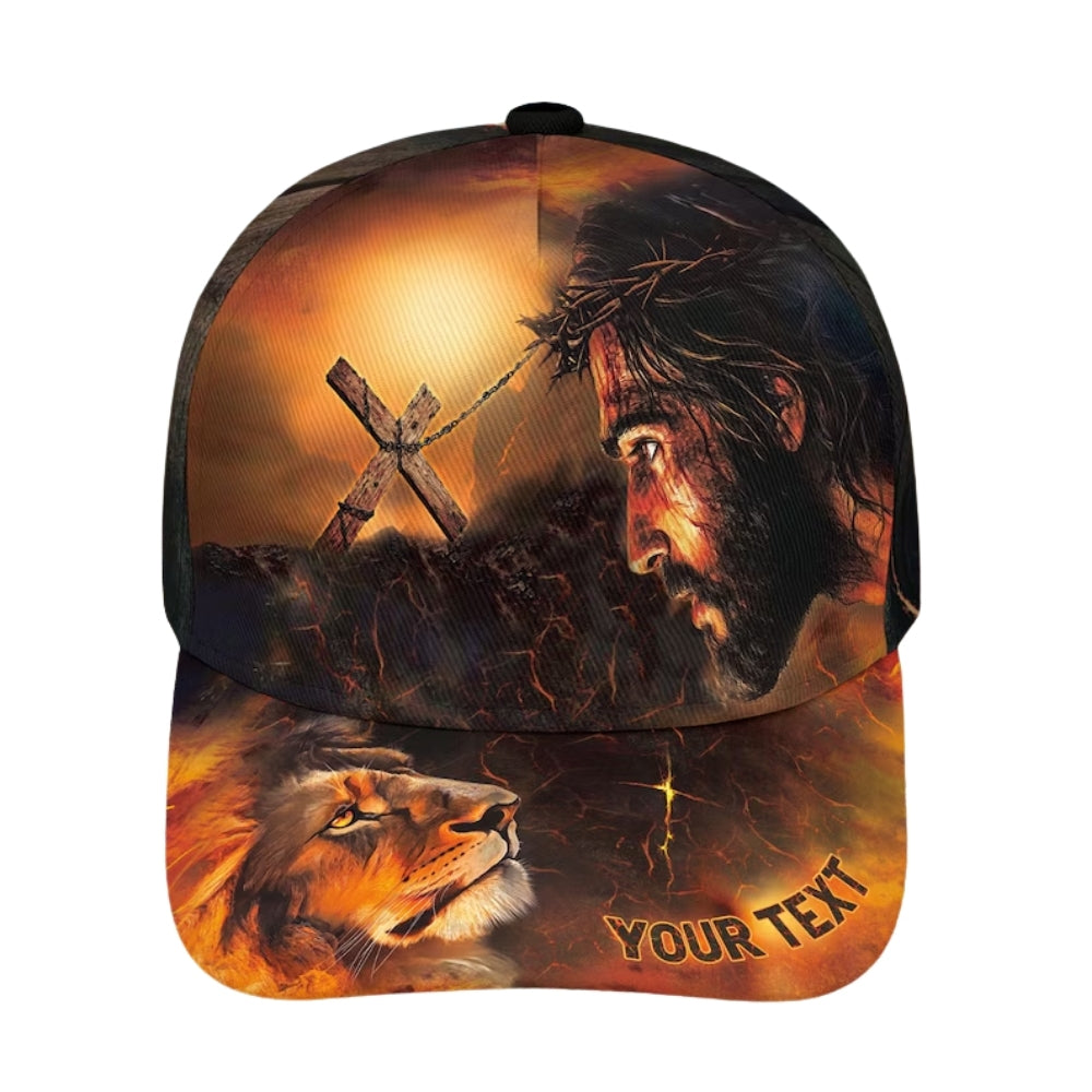 Custom Lion Jesus Baseball Cap, Custom Christian 3D Printed Caps CP0104