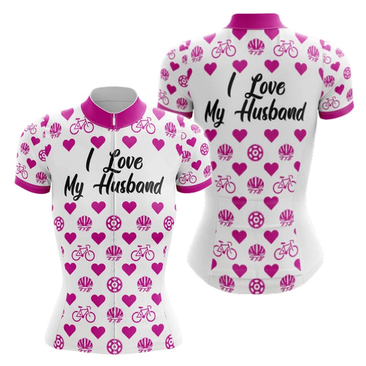 I Love My Husband Womens Cycling Jersey, Women's Cycling Jerseys For Valentine Day CZ0076