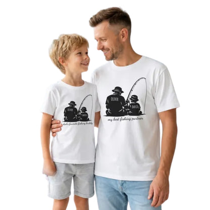 My Best Fishing Partner Custom Dad And Son Matching T Shirt For Father Day, Custom Matching Dad Son Fishing Shirts ET0801