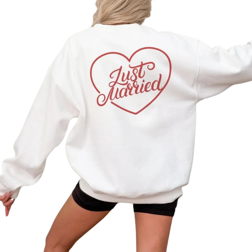 Just Married Womens Sweatshirt, Honeymoon Sweatshirt 2D0251