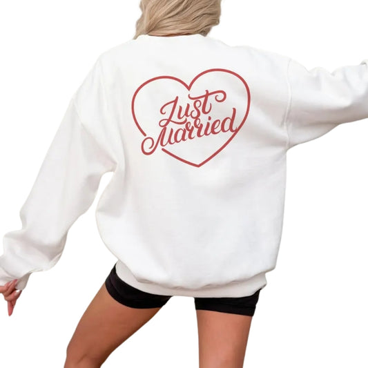 Just Married Womens Sweatshirt, Honeymoon Sweatshirt 2D0251
