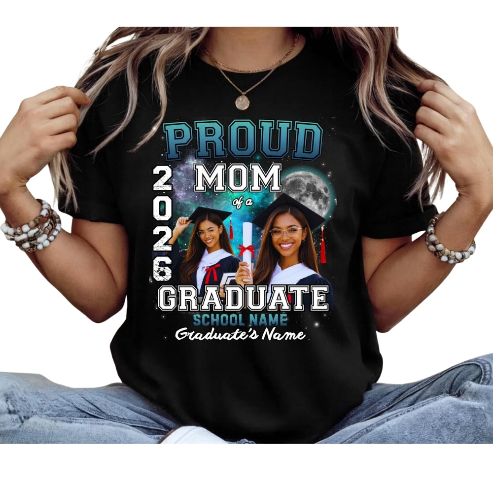 Custom Photo Graduation Matching Family T Shirts, Personalized Graduation Family Shirts ET0537