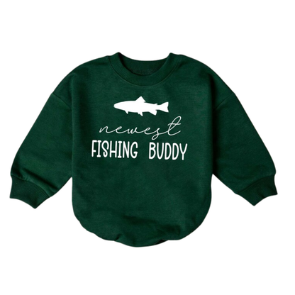 Newest Fishing Buddy Baby Romper Sweatshirt, Fishing Lover Romper Sweatshirt For Baby BB0548