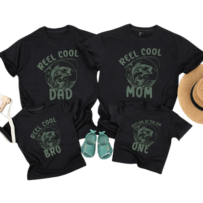 Reeling In The Big One First Birthday Family Matching T Shirts, Fishing 1st Birthday Family Shirts ET1585