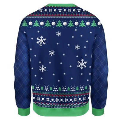 Who's Your Caddy Santa Golfing 3D Sweatshirt, Funny Golf Sweatshirt For Christmas 2D1084