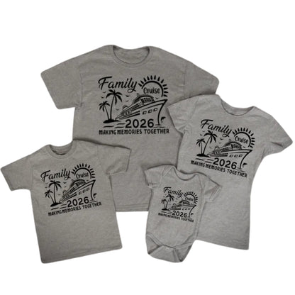 Matching Family Cruise 2026 Making Memories Together T Shirts, Cruise Family Vacation Shirts ET0096