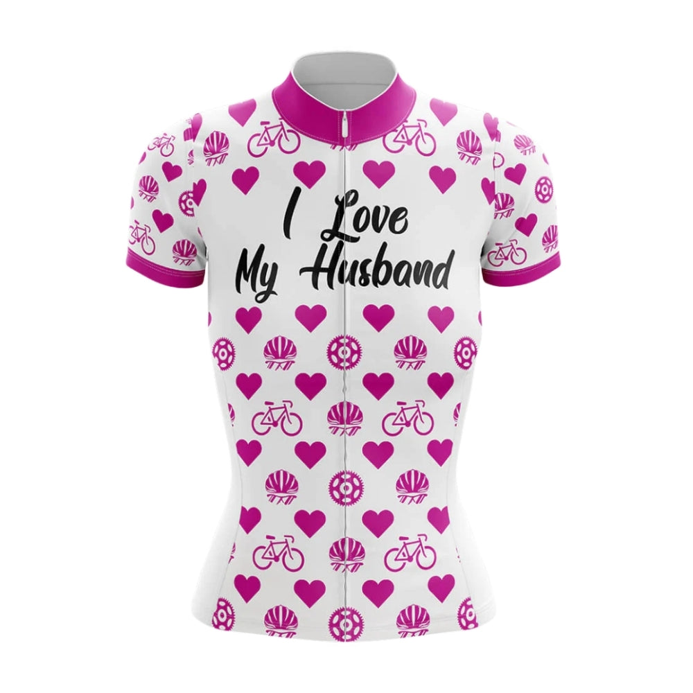 I Love My Husband Womens Cycling Jersey, Women's Cycling Jerseys For Valentine Day CZ0076