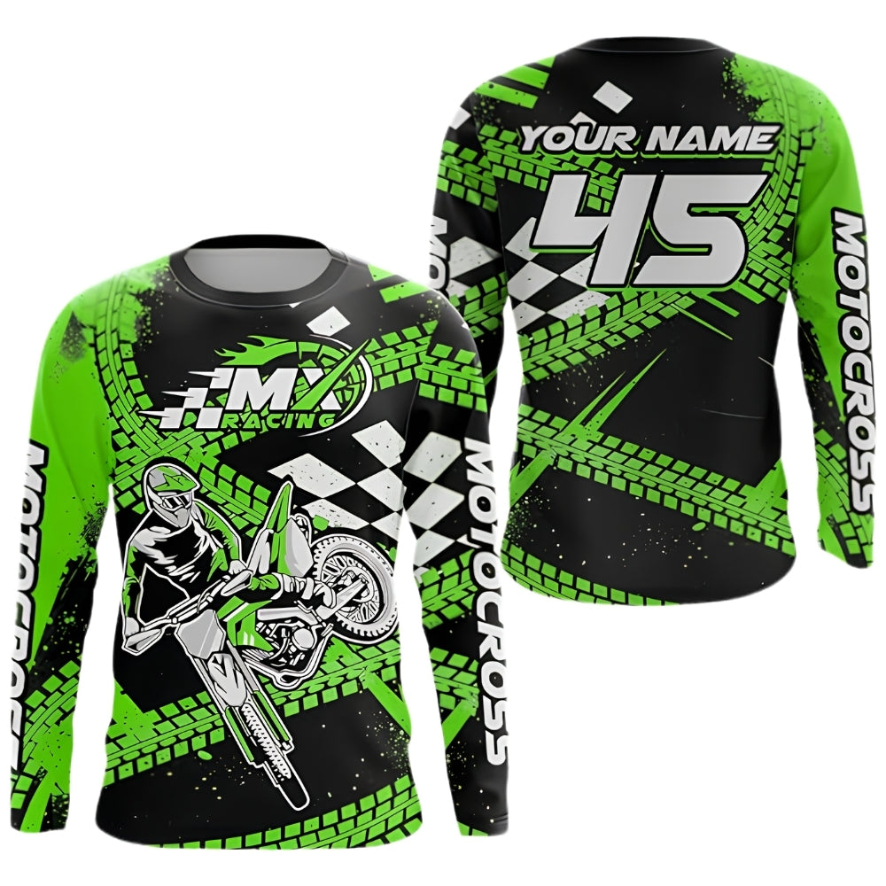 Custom MX Racing Motocross Long Sleeve Jersey For Men, Custom Motocross Shirts MZ0078