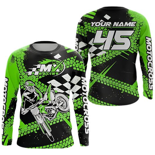 Custom MX Racing Motocross Long Sleeve Jersey For Men, Custom Motocross Shirts MZ0078