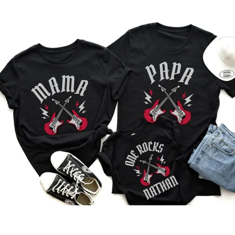 Custom Matching Rock Birthday Family T Shirts, Personalized Birthday Rocks Family Shirts ET0688