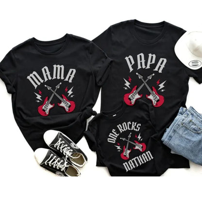 Custom Matching Rock Birthday Family T Shirts, Personalized Birthday Rocks Family Shirts ET0688