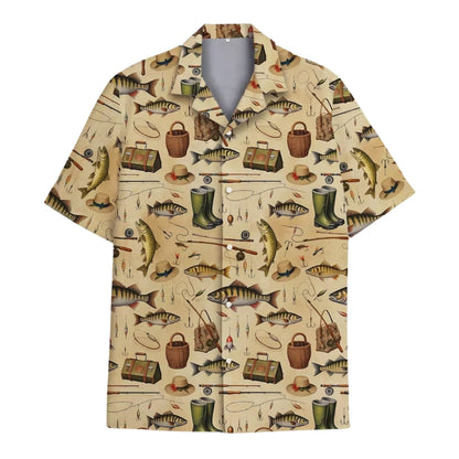 Vintage Fishing Hawaiian Shirt For Mens, Fishing Hawaiian Shirts For Fishermans HE0045