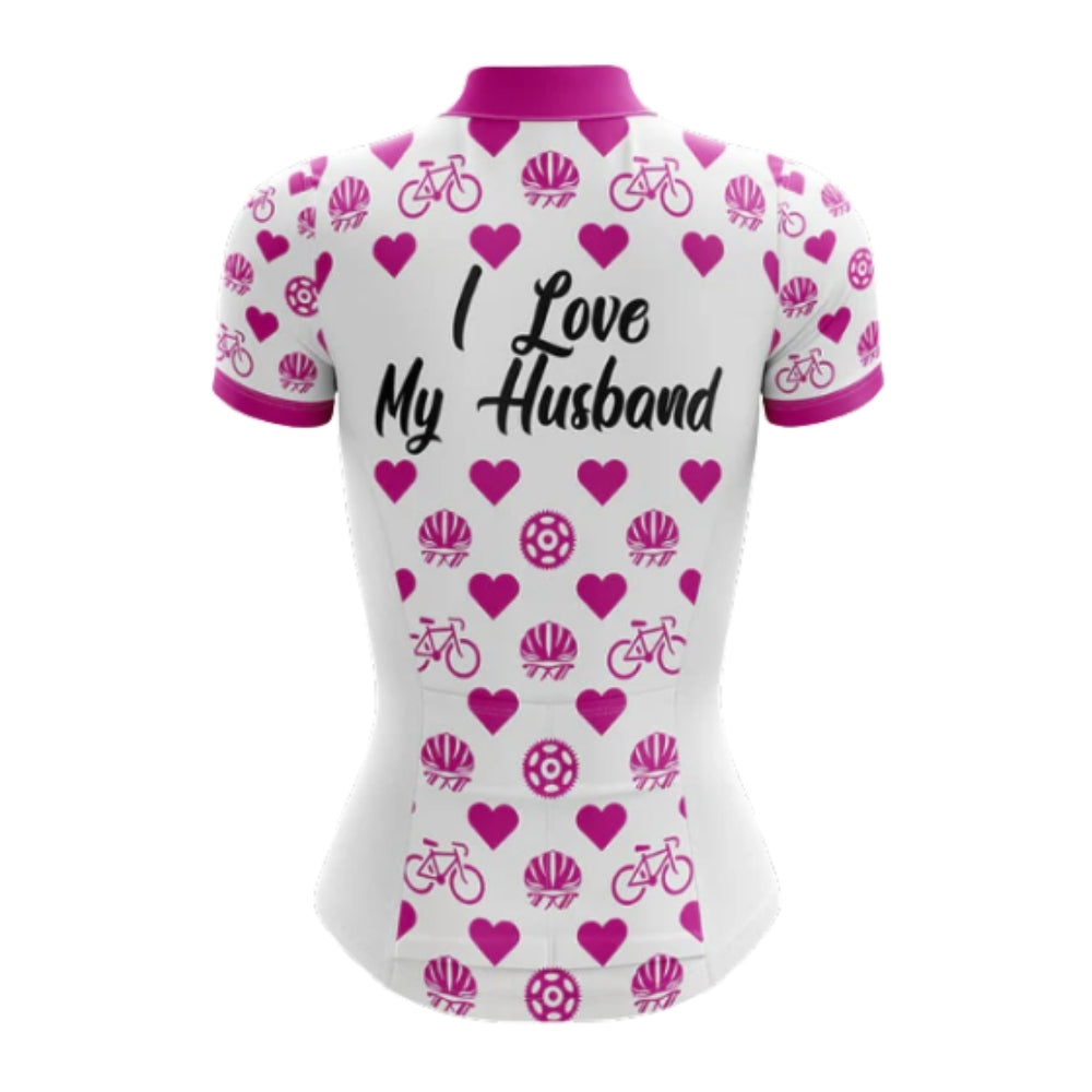 I Love My Husband Womens Cycling Jersey, Women's Cycling Jerseys For Valentine Day CZ0076