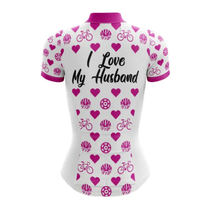 I Love My Husband Womens Cycling Jersey, Women's Cycling Jerseys For Valentine Day CZ0076
