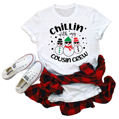 Chillin With My Cousin Matching Christmas Family T Shirt, Cousin Christmas Shirts ET1454