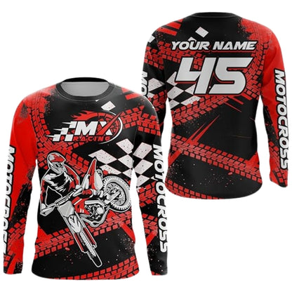 Custom MX Racing Motocross Long Sleeve Jersey For Men, Custom Motocross Shirts MZ0078