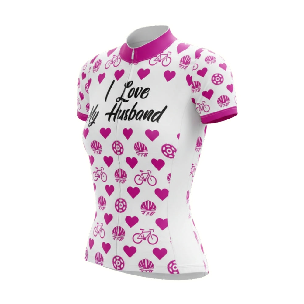 I Love My Husband Womens Cycling Jersey, Women's Cycling Jerseys For Valentine Day CZ0076