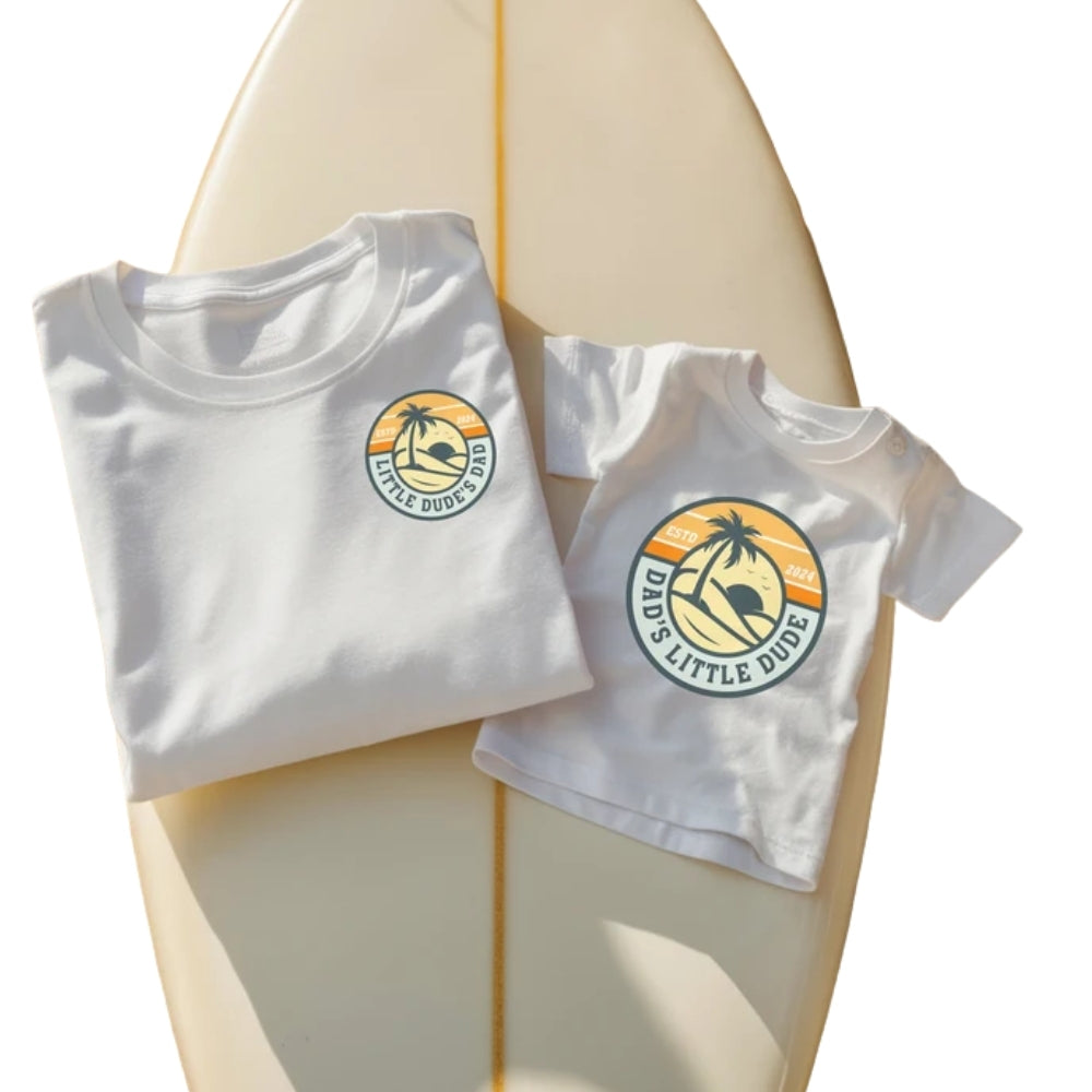 Little Dude's Dad Dad's Little Dude Maching Dad Son T Shirt For Father Day, Daddy With Son Matching Shirts ET0949