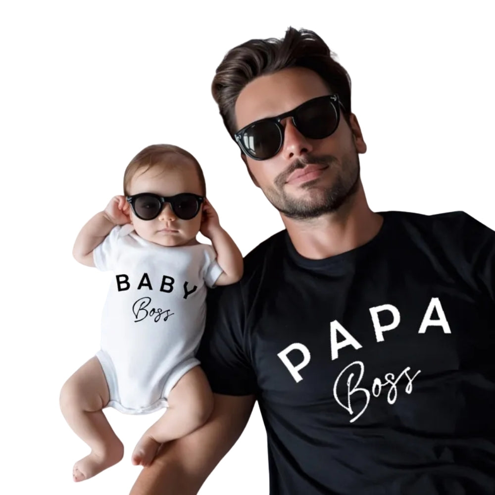 Papa Boss Mama Boss Baby Boss Matching Family T Shirts, Custom Family Boss Matching Shirts ET0689