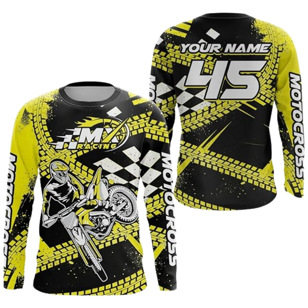 Custom MX Racing Motocross Long Sleeve Jersey For Men, Custom Motocross Shirts MZ0078
