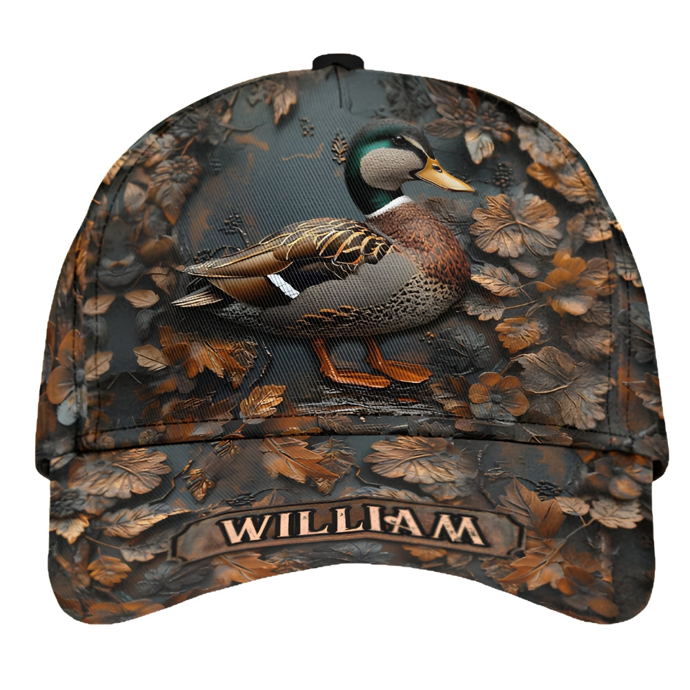 Custom Duck Hunting Baseball Cap, Custom 3D Printed Cap For Duck Hunters CP0483