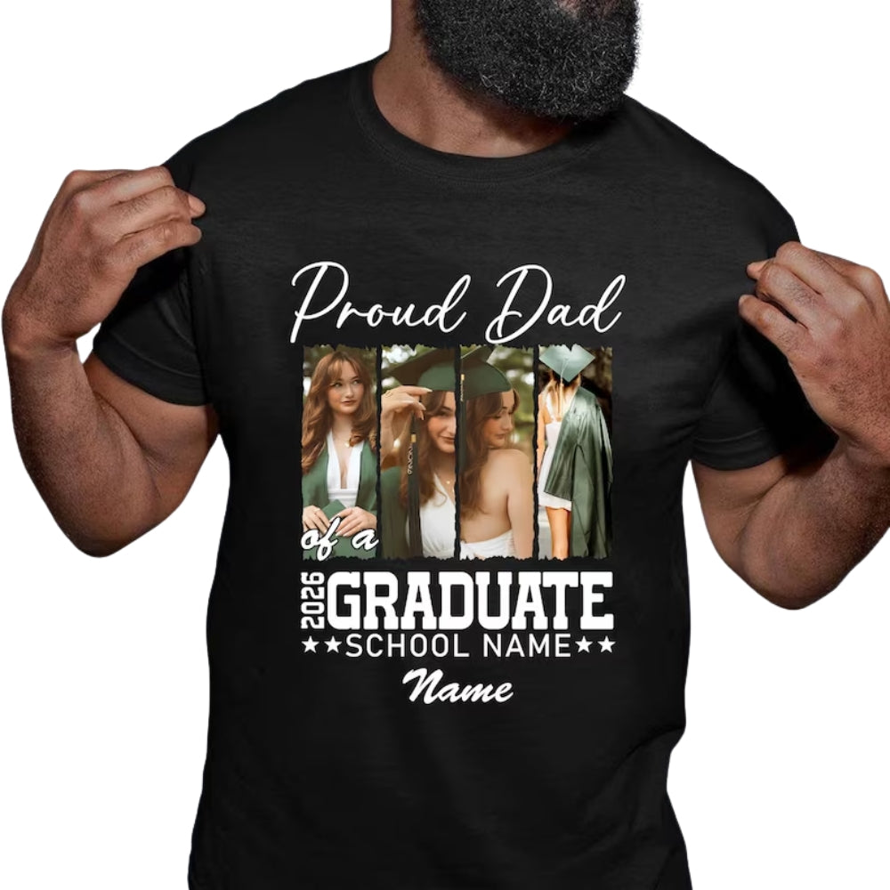 Custom Photo Matching Family Graduation T Shirt, Custom Matching Grad Family Shirts With Photo ET1116