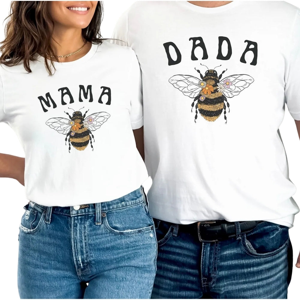 Custom Queen Bee First Birthday Matching T Shirts For Family, Custom Bee 1st Birthday Family Shirts ET0255