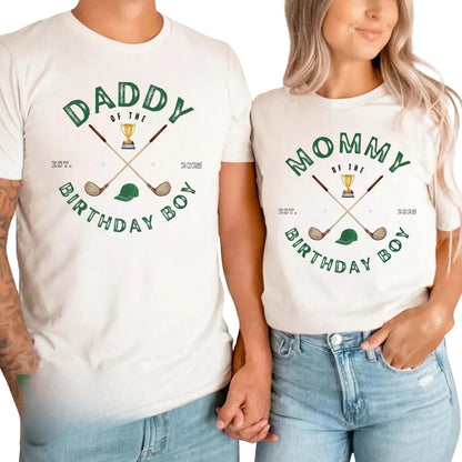 Custom Matching Golf First Birthday Boy Family T Shirts, Custom 1st Birthday Golf Shirts For Family ET0548
