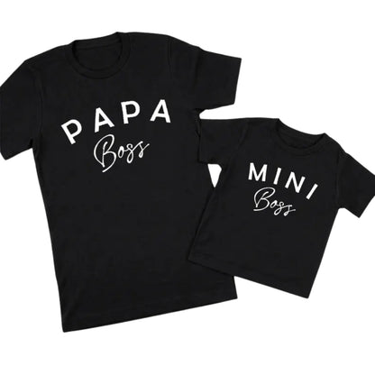 Papa Boss Mama Boss Baby Boss Matching Family T Shirts, Custom Family Boss Matching Shirts ET0689
