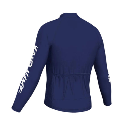 Custom Cycology Blue Cycling Long Sleeve Jersey For Men, Custom Cycling Jerseys CG0653