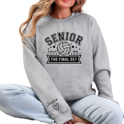 Custom Senior Volleyball Class Of 2026 Sweatshirt, Custom Volleyball Senior Sweatshirt 2D0361