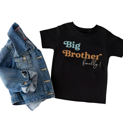 Big Brother Again Big Brother Finally Matching Pregnancy Announcement Shirts For Siblings, Baby Reveal Matching Shirts For Family ET0402