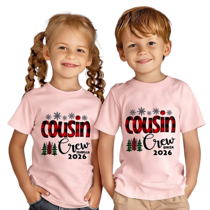 Personalized Cousin Crew Christmas Matching T Shirt, Custom Christmas Family Shirt For Cousin ET1455