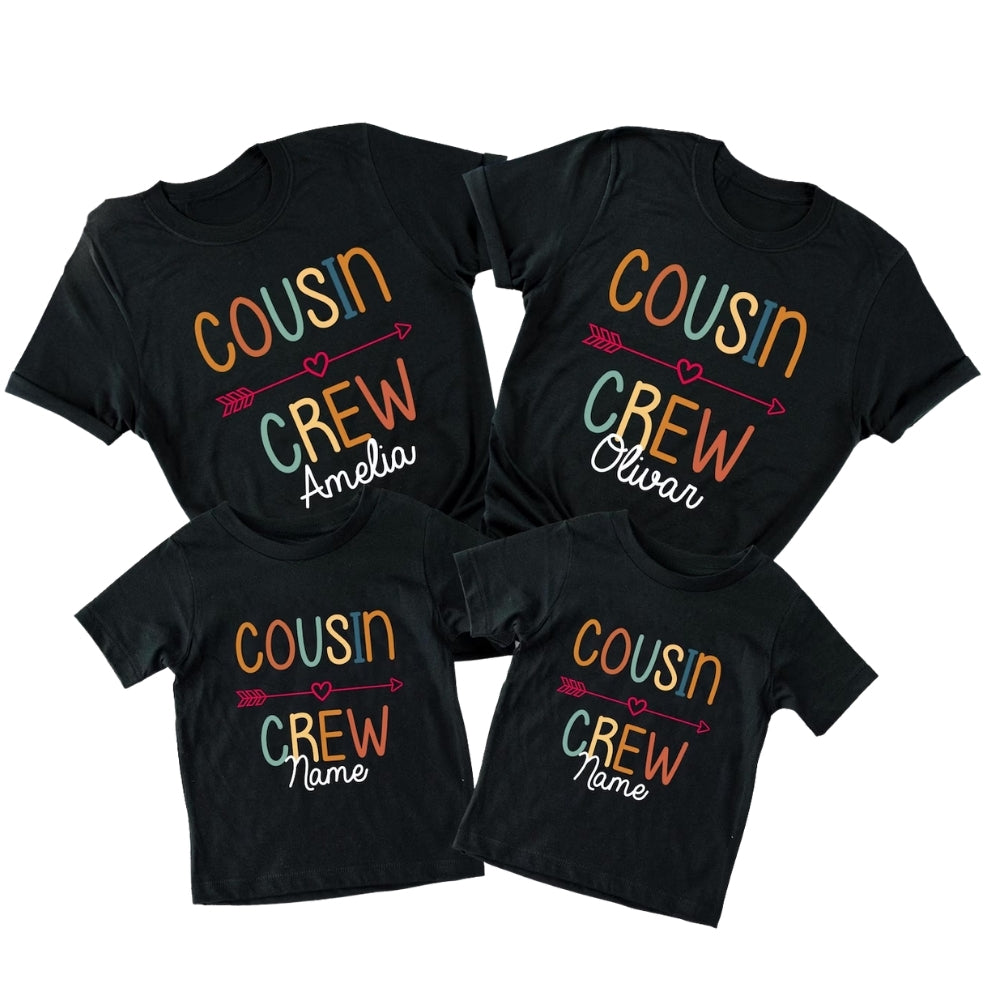 Cousin Crew  Personalized Retro Matching T Shirts For Family, Custom Cousin Matching Shirts ET0403