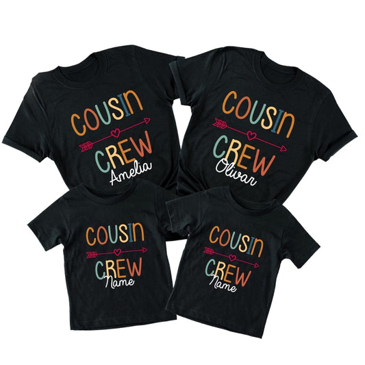 Cousin Crew  Personalized Retro Matching T Shirts For Family, Custom Cousin Matching Shirts ET0403