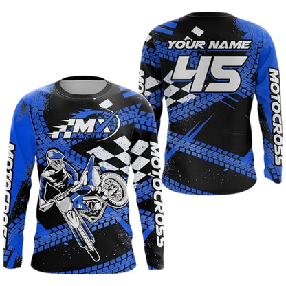 Custom MX Racing Motocross Long Sleeve Jersey For Men, Custom Motocross Shirts MZ0078
