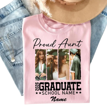 Custom Photo Matching Family Graduation T Shirt, Custom Matching Grad Family Shirts With Photo ET1116