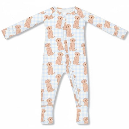 Golden Retriever Baby Romper Convertible Zipper, Golden Retriever Dog Lover Romper Convertible For Baby BB0355